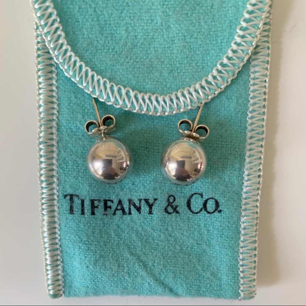 TIFFANY & CO Ball Earrings Sterling Silver 10mm